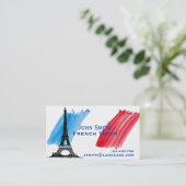 Französischer Tutor-französischer Lehrer Visitenkarte (Stehend Vorderseite)