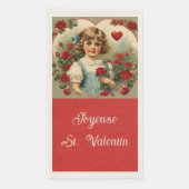 Französischer Valentinstag Serviette (Vorderseite)