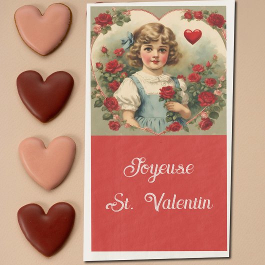 Französischer Valentinstag Serviette