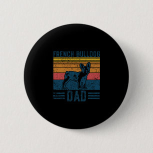 Französischer Vater - Vintager französischer Bulld Button