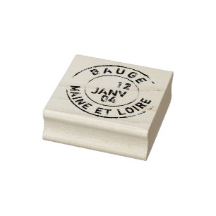 Französischer Vintage-Poststempel Maine et Loire S Gummistempel