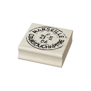 Französischer Vintage-Poststempel Marseille Scrapb Gummistempel