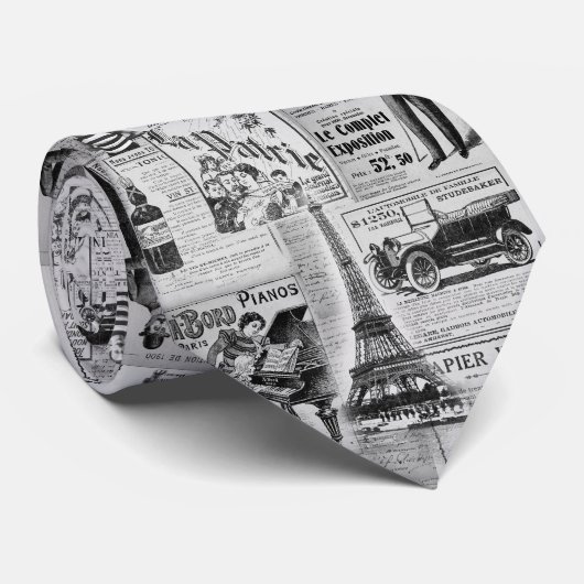 Französischer Vintager Eiffel Krawatte (Gerollt)