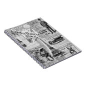 Französischer Vintager Eiffel Notizblock (Rechte Seite)