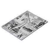 Französischer Vintager Eiffel Notizblock (Linke Seite)