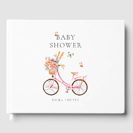 Französischer Vintager Umschlag mit Blume Gästebuch