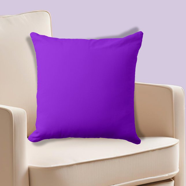 Französischer Violettverschluss mit Lila, ungefärb Kissen (French Violet Shade of Purple Uni-colored Throw Pillow)