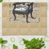 Französischer Vorsitz in Burlap Küchentuch (Gefaltet)