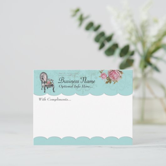 Französischer Vorsitz mit Komplimente Postkarte (Stehend Vorderseite)