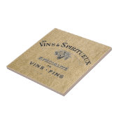 Französischer Wein auf Burlap Fliese (Seite)