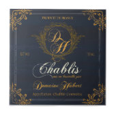 Französischer Wein-Aufkleber-Fliese: Chablis Fliese (Vorderseite)