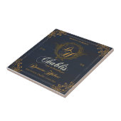 Französischer Wein-Aufkleber-Fliese: Chablis Fliese (Seite)