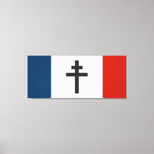 Französischer Widerstand Flagge Frankreich Symbol  Leinwanddruck