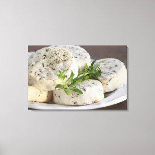 Französischer Ziegenkäse - Chèvre - mit Kräutern a Leinwanddruck