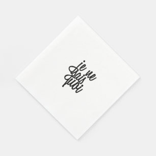 Französischer Zitat "Je Ne Sais Quoi" Serviette