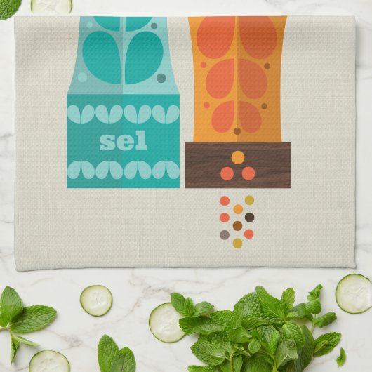 Französischer Zustand der 1970er Jahre Teetücher Geschirrtuch (Gefaltet)