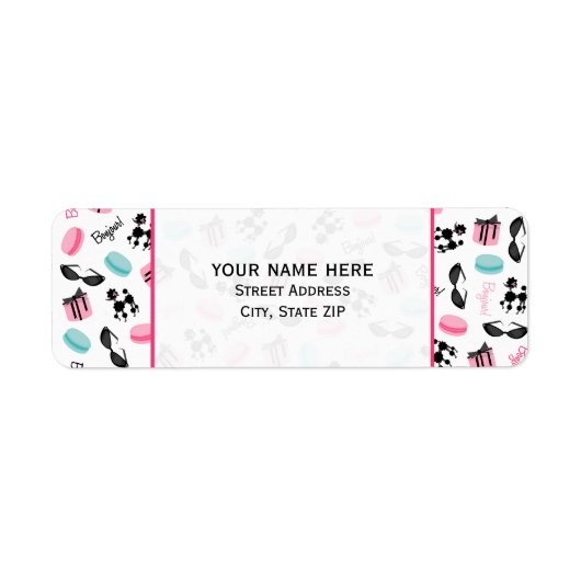 Französisches Adressenlabel (Vorne)