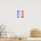 Französisches Alphabet für Kinder Poster (Küche)