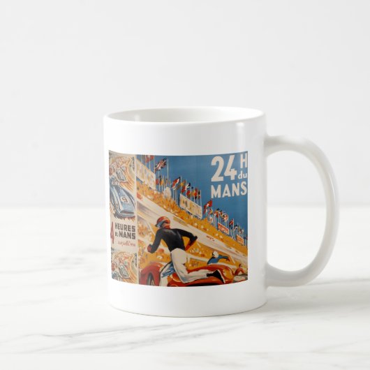 französisches Autorennen Vintag - 24h du Mans Kaffeetasse (Rechts)