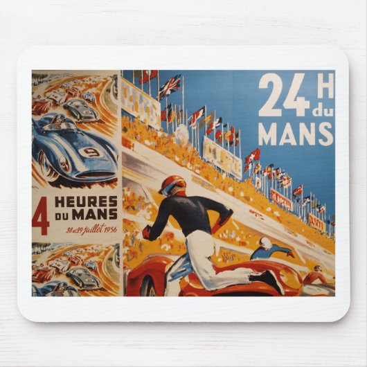 französisches Autorennen Vintag - 24h du Mans Mousepad (Vorne)