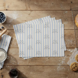 Französisches Bäckerei-Logo im Landhausstil in Bla Seidenpapier