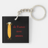 französisches Baguette Schlüsselanhänger (Rückseite)