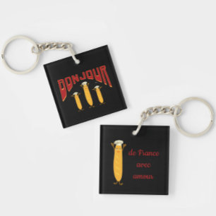 französisches Baguette Schlüsselanhänger
