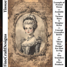 Französisches Barockportrait Sepia CW8L Decoupage