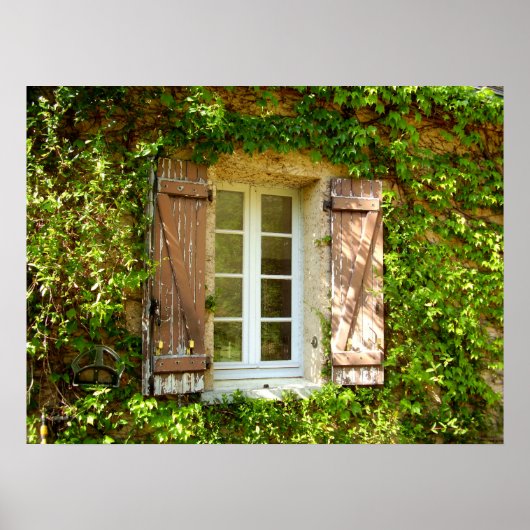 Französisches Bauernhaus Fenster & Shutters Poster (Vorne)