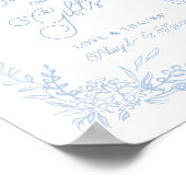 Französisches Blau Hydrangea Karten und Geschenke  Poster (Ecke)