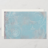 Französisches Blau Toile persönliches Briefpapier (Vorne/Hinten)