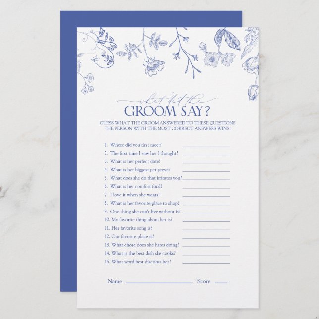 Französisches Blauer Brautparty (Vorne/Hinten)