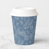 Französisches Blaues Chinoiserie Brautparty Pappbecher (Vorderseite)