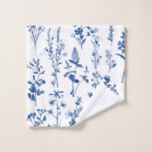 Französisches Bluegarten-Wildblumen-Muster Badhandtuch Set (Waschlappen)