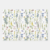 Französisches Bluegarten-Wildblumen-Muster Geschenkpapier Set (Vorderseite 3)