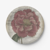 Französisches Blumen-III Pappteller (Vorderseite)