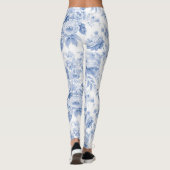 französisches Blumenmuster Leggings (Rückseite)