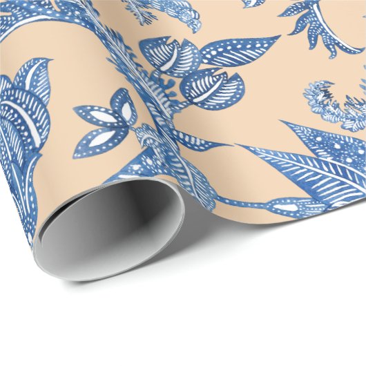 Französisches Blumenpapier Geschenkpapier (Rolleneckpunkt)