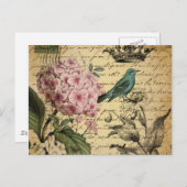 französisches botanisches des Kronenskript Postkarte (Vorne/Hinten)