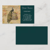 französisches botanisches Kunst nouveau Vintager Visitenkarte (Vorne/Hinten)