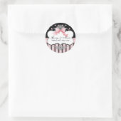 Französisches Bow n Dots, Brautparty Sticker Siege (Tasche)