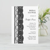 Französisches Brautparty der Spitzenklasse (weiß) Einladung (Stehend Vorderseite)