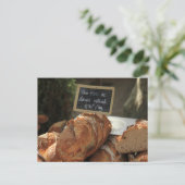 Französisches Brot an einem Marktstall Postkarte (Stehend Vorderseite)