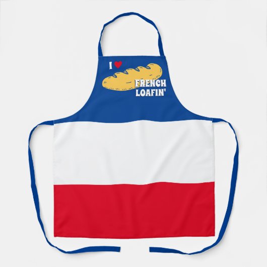 Französisches Brot Frankreich Flagge personalisier Schürze (Vorderseite)