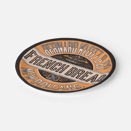 Französisches Brot Pappteller (Schrägansicht)