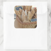 Französisches Brot von ProvenceProvence Quadratischer Aufkleber (Tasche)