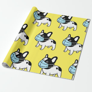 FRANZÖSISCHES BULL DOG WETERMASKWAGENpapier Geschenkpapier