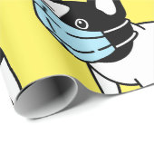 FRANZÖSISCHES BULL DOG WETERMASKWAGENpapier Geschenkpapier (Rolleneckpunkt)