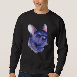 Französisches Bulldog-Aquarellbild Sweatshirt