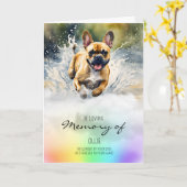 Französisches Bulldog-Beileid Karte (Gelbe Blume)